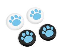 DLseego Thumb Grips Designed for Nintendo Switch 2 2025, Soft Silicone Joycon Analog Controller Protective Anti-Slip Cover 4PCS Button Joy Con Joystick Caps Cat Claw Covers - White&Black&Blue