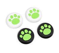 DLseego Thumb Grips Designed for Nintendo Switch 2 2025, Soft Silicone Joycon Analog Controller Protective Anti-Slip Cover 4PCS Button Joy Con Joystick Caps Cat Claw Covers - White&Black&Green