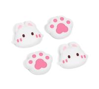 DLseego Thumb Grips Designed for Nintendo Switch 2 (2025), Soft Silicone Joycon Analog Controller Protective Anti-Slip Cover 4PCS Button Joy Con Joystick Caps Covers, Rabbit - White