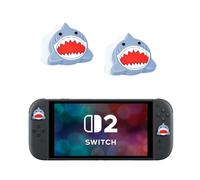 DLseego Thumb Grips Designed for Nintendo Switch 2 2025, Soft Silicone Joycon Analog Controller Protective Anti-Slip Cover 2PCS Button Joy Con Joystick Caps Covers, Shark - Purple