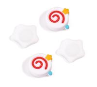 DLseego Thumb Grips for Switch/Lite/OLED,Lovely Stars and Lollipop Analog Stick Button Covers Soft Silicone Switch Controller Joystick Cover Caps,White