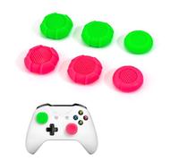 DLseego Thumb Grips for Xbox 360 one PS4 PS5 Controller,6PCS Silicone Joystick Controller Protection Improve Aiming Thumb Stick Caps,Green+Red