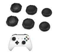 DLseego Thumb Grips for Xbox 360 one PS4 PS5 Controller,6PCS Silicone Joystick Controller Protection Improve Aiming Thumb Stick Caps,Black