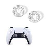 DLseego Thumb stick Grip Caps for Xbox PS4 PS5 Controller,2PCS Clear Crystal Silicone Thumbstick Cover Anti Slip Design Joystick Controller Thumb Grip Cap,Transparent
