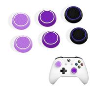 DLseego Thumbstick Caps for PS4 PS5 Xbox Controller, 6PCS Silicone Thumbstick Cover Dots Studded Design Joystick Controller Thumb Grip Cap, Purple