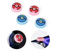 DLseego Thumbstick Grip Caps for PlayStation Portal Remote Player,Soft Silicone Anti-Fingerprint Joystick Caps Anti-Slip Controller Thumbstick Button Cover for PS Portal-Blue and Pink
