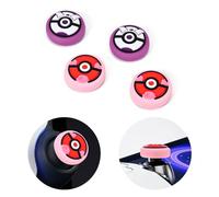DLseego Thumbstick Grip Caps for PlayStation Portal Remote Player,Soft Silicone Anti-Fingerprint Joystick Caps Anti-Slip Controller Thumbstick Button Cover for PS Portal- Pink+Purple