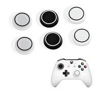 DLseego Thumbstick Grip Caps for Xbox PS4 PS5 Controller,6PCS Silicone Thumb Stick Grip Cover Dots Studded Design Joystick Controller,White