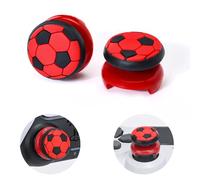 DLseego Thumbstick Grips for PS5/PS4 Controller,2PCS High Rise Thumb Stick Grips Silicone 3D Football Texture Anti Slip Controller Joystick Cover Compatible with PS4/PS5,Red