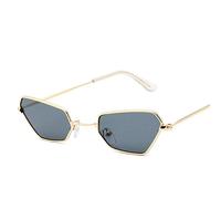 DLSM Small Polygon Sunglasses Men Women Sunglasses Shades Classic Black Red Ladies Sunglasses UV400 SuiTable for Outdoor Riding, Golf, Fishing-C1