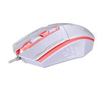DLT AYSMG 199 USB 1600DPI Three-speed Adjustable LED Backlight Wired Optical Gaming Mouse, Length: 1.3m(Black) (Color : White)