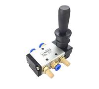 DLTBYWAQZ 4HA210-08 1/4quot; 2 Position 5 Port Manual Five Way Pneumatic Air Valve Hand Lever Operated Control 1Pcs(With 12mm Fittings)