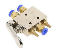 DLTBYWAQZ Mechanical Valve TAC2-41P Exhaust valve 2 Position 5 Way 1/8 quot; Self-reset Spring Return Lever Pneumatic switch 1Pcs(TAC2-41P-PC6MM)