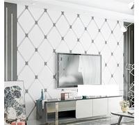 DLUCCA Wallpaper Deer Skin Velvet Wallpaper Northern Europe Geometry Graphical Pattern Line Simple Vertical Bar Pattern Living Room Tv Background Wallpaper (10mx53cm)(Off white)