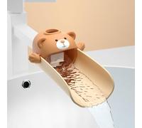 DLUCKY Faucet Extender for Sink Easy Use Sink Faucet Extenders with Temperature Sensitive for Toddlers, Kids Hand Washing Faucet Extension for Bathroom Sink, Kitchen, Brown