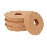 DLUGOPIS 4 Pieces Cork lids for Glass Planter 2.2-2.5 Inch Plant Corks with Center Hole Hydroponic Planter Lids Hydroponic Vase Lids for Terrarium