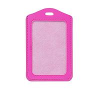 DLUKENY 10 Colors ID Window Business Work Card Holder Leather for Case Badge Vertical Ty