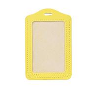 DLUKENY 10 Colors ID Window Business Work Card Holder Leather for Case Badge Vertical Ty
