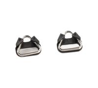 DLUKENY 2Pcs Stainless Steel Triangles Split Rings Set With Protective ABS Caps For Camera Straps Camera Lanyard Adapter