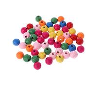 DLUKENY 50Pcs Wooden Beads Bird Chewing Colorful Bird Toy Parrot Chew Accessories For Parakeets Cockatiels Conures