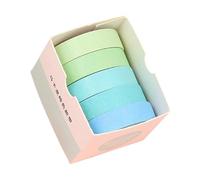 DLUKENY 5Rolls Decorative Tape 10mmX2M Water Resistant Paper Tape Scrapbooking For Art Craft Journal Photo Album Wrapping Scrapbooking Supplies Set