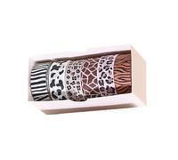 DLUKENY 6 Rolls Decorative Tape Paper Tape Washis Hand Account Artists Animal Print Crafting Masking