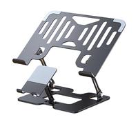 DLUKENY Adjustable Laptop Stand Phone Holder Foldable Carbon Steel Desktop Risers For 10-17.3Inch Device Ergonomic Cooling Design Adjustable Laptop Stand