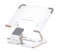 DLUKENY Adjustable Laptop Stand Phone Holder Foldable Carbon Steel Desktop Risers For 10-17.3Inch Device Ergonomic Cooling Design Adjustable Laptop Stand