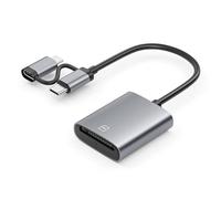DLUKENY Aluminum Alloy MS Card Reader Two 8Pin Type C MS Memory Sticks Adapter For Phone Pad Two Interfaces Card Reader