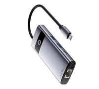 DLUKENY Aluminum Type C Hubs With 4K HDTV PD100W USB3.0 Fast Speed Data Transfer And Networking Port