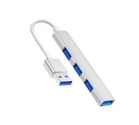 DLUKENY Aluminum USB C/USB Splitter 4 Port USB Splitter Multiport Extended 3xUSB2.0+1xUSB3.0 Adapter For PC Keyboards Laptop
