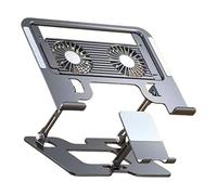 DLUKENY Carbon Steel 2 In 1 Cooling Stand For Laptop Phone Adjustable Ergonomic Laptop Bracket Foldable Notebook Computer Holder Adjustable Laptop Stand