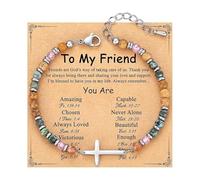 DLUKENY Faith Encouraged Meet Charm Bangle Unique Adherent Jewelry Present For Women On Christmas Easter Birthdays Special Periods Spiritual Birthday Christmas Presents Women
