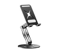 DLUKENY Full Metal Rotate Phone Stand With Slip Proof Grip And Quiet Rotation Mechanism For Tablets And Mobile Phones Ergonomic Rotating Tablet Mount
