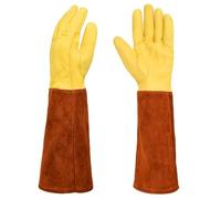 DLUKENY Gardening Gloves Leather Protective Long Cuffs For Outdoor Work And Home Maintenance Flexible Gloves For Yard Work