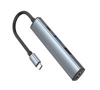 DLUKENY Portable 3/4 Function USB C Hubs With 100W Charging 4K Video Output 5Gbps Data Transfer Aluminum Body Design USB C Hubs