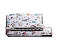 DLUKENY Small Phone Card Wallet With Shielding & Foldable Media Stand Multifunction PU Mobile Holder For Convenience Not Skimming Phone Holder With Secure Zippers