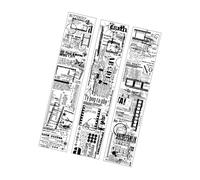 DLUKENY Text Manuscript Theme Washis Tape Artists Tape Decorative Sticker Hand Account Craft Supplies For Journal Artists Text Manuscript Theme Washis Paper Hand Account