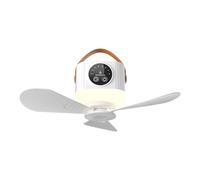 DLUKENY USB Rechargeable Tent Fan USB Ceiling Fan Remote USB Power Ceiling Canopys Fan 4Speed Hangings Fan 7200mAh/3600mah