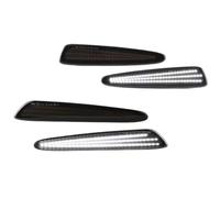 DLUMFPF LED Side Mirror Marker Car Front Rear Bumper LED Side Marker Turn Signal Light For Chevrolet For Corvette C6 2005-2013 Smoked Lens Indicator Lamps 4Pcs/set(White Light)