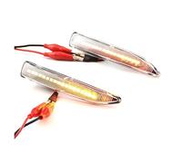 DLUMFPF LED Side Mirror Marker For BMW For 7 Series (For E65/E66/E67/E68) 2001-2008 63137164757 Car Fender Side Marker Repeater Lights Dynamic LED Turn Signal Lamp(Dynamic Crystal)