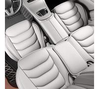 DLUNCPA Car PU Leather Seat Cushion for Ford Puma Gen-E (2024-), Front Rear Cushion Set, All-Weather Non Slip Protector Pad, Car Accessories,Beige