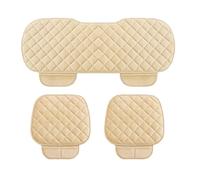 DLUNCPA Car Seat Cushion for VW T-ROC R-Line 2019-2023 2024, Plush Cushions Pad Mat Protector Anti-Slip Breathable with Pocket, Car Accessories,Beige