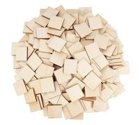 DLUSZERT 240 x 25MM Unfinished Wooden Square Pieces for Crafting, Small Wooden Square, Mini Wood Slices Squares Blank, Wood Squares for Painting Writing DIY Wedding Ornaments