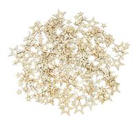 DLUSZERT 600Pcs Mini Wooden Star Slices, Unfinished Wooden Star Embellishments for Crafts, Natural Wood Ornaments for Christmas Decoration Scrapbook DIY (2.5/1cm)