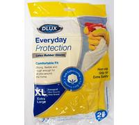 Dlux Latex Rubber Gloves Non Slip Grip Strong Flexible Cotton Lining Pair (SE11) (10, Extra Large)