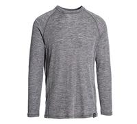 DLX Men Wexler Antibacterial Long-Sleeved Baselayer Top - Dark Grey Marl, Large