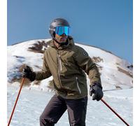 DLX Mens Zip Off Hooded Ski Jacket Graham - Men's Waterproof Jacket, Winter Warm Ski Raincoat, Outdoor Wind Resistant Jacket, Breathable Down Touch Filling Coat