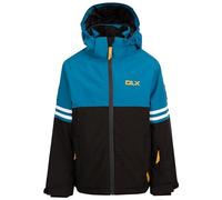 DLX Trespass Boys Ski Jacket Leonard - Quilted Panels, Down Touch Filling, Detachable Hood, Water Repellent Zipper, Multiple Pockets, Snowskirt, Ventilation Zips