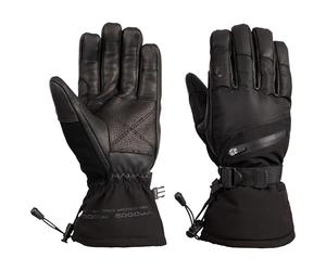 DLX Unisex Technical High Performance Gloves Edonia - Waterproof Gloves with Leather Palm & Finger Tips, Touchscreen Compatible, Full Finger Glove
